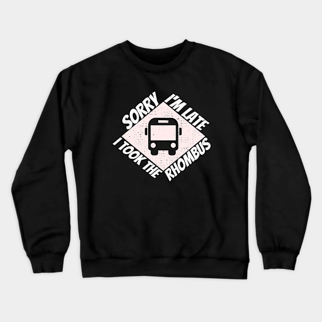 Rhombus Math Teacher Mathematics Gift Crewneck Sweatshirt by Dolde08